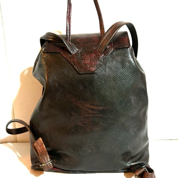 Roberto Vascon Black and Brown Backpack main image 6